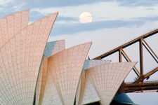 SH123 Ful Moon, Sydney Opera House & Harbour Bridge